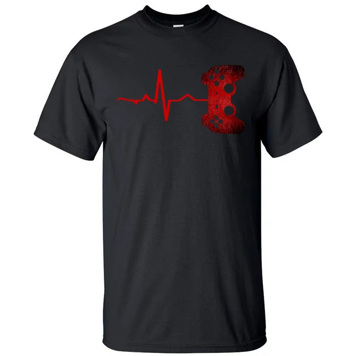 Gamer Heartbeat Video Games Gaming Teens Tall T-Shirt