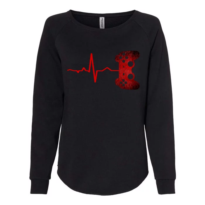 Gamer Heartbeat Video Games Gaming Teens Womens California Wash Sweatshirt