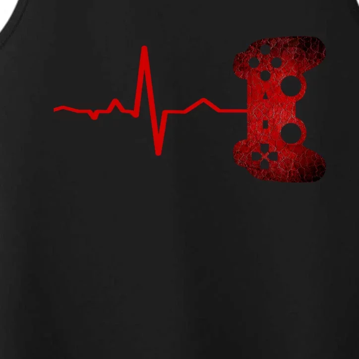 Gamer Heartbeat Video Games Gaming Teens Performance Tank