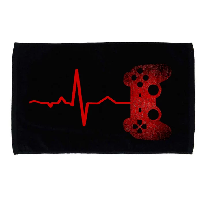 Gamer Heartbeat Video Games Gaming Teens Microfiber Hand Towel