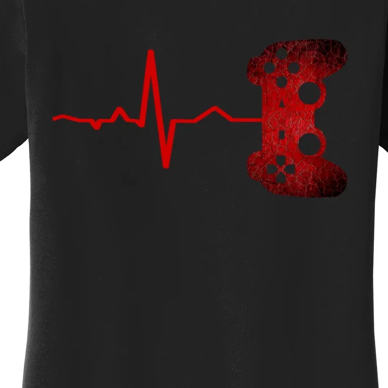 Gamer Heartbeat Video Games Gaming Teens Women's T-Shirt