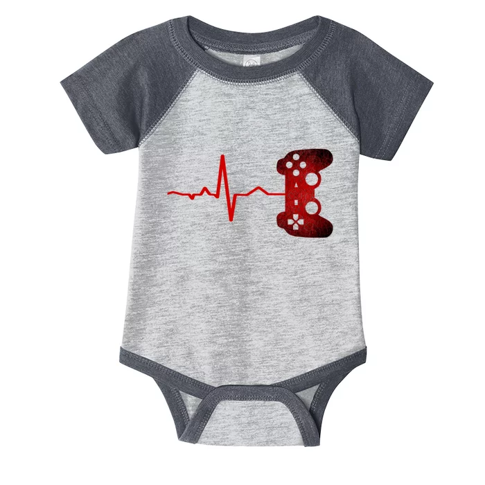 Gamer Heartbeat Video Games Gaming Teens Infant Baby Jersey Bodysuit