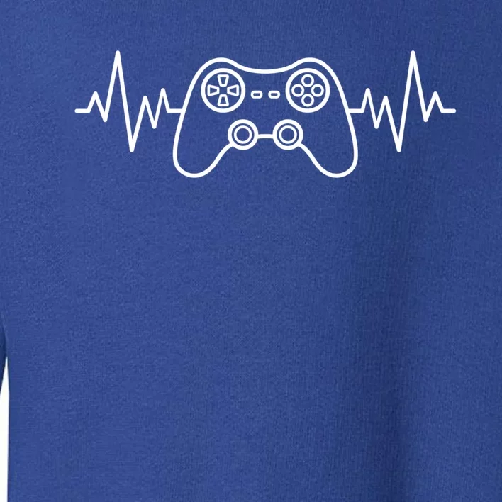 Gamer Heartbeat Video Game Controller Gaming Valentines Gift Toddler Sweatshirt