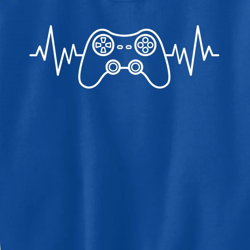 Gamer Heartbeat Video Game Controller Gaming Valentines Gift Kids Sweatshirt