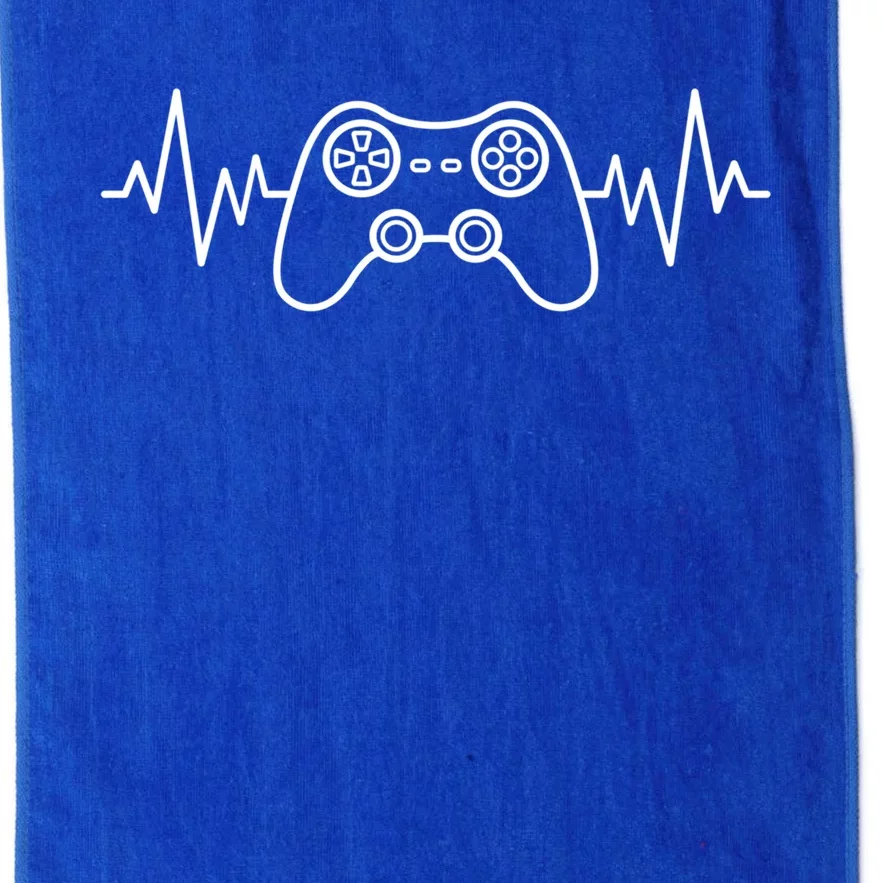 Gamer Heartbeat Video Game Controller Gaming Valentines Gift Platinum Collection Golf Towel