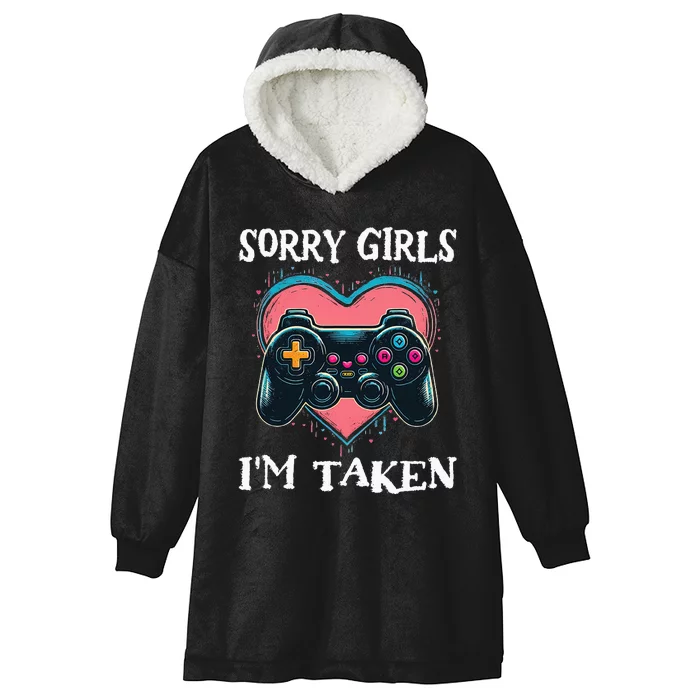 Gamer Heart Valentines Day Video Games Hooded Wearable Blanket