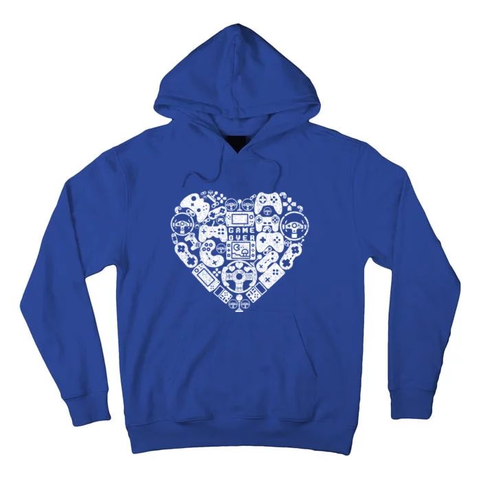 Gaming Heart Video Games Valentines Day Funny Gamer Gift Tall Hoodie