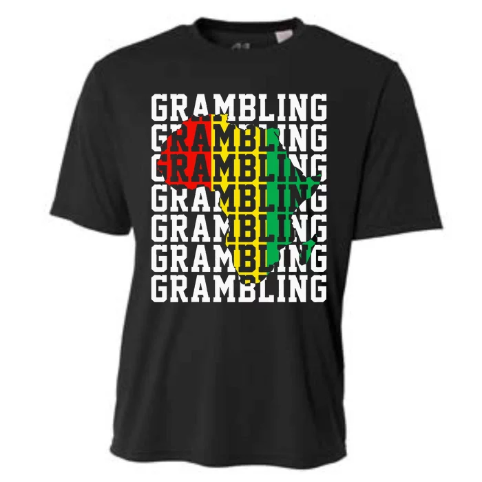 Grambling Hbcu With Africa Historical Black College Alumni Cooling Performance Crew T-Shirt