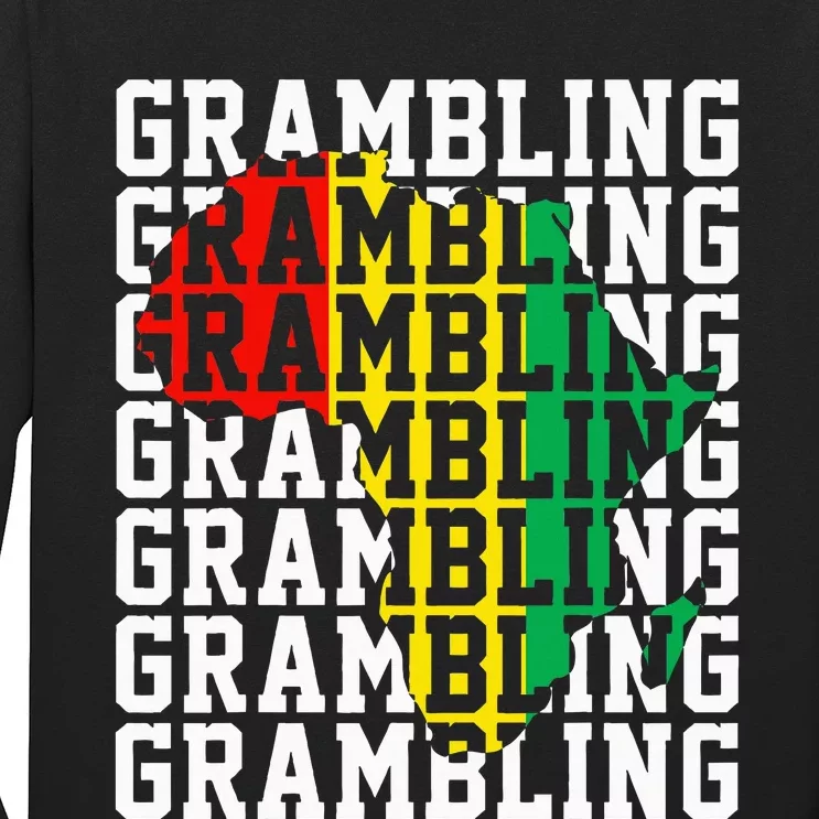 Grambling Hbcu With Africa Historical Black College Alumni Long Sleeve Shirt