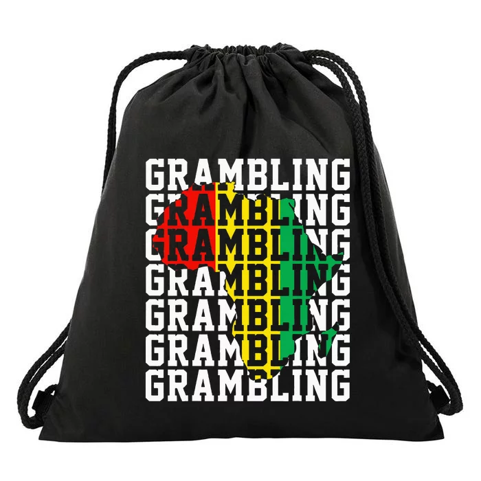 Grambling Hbcu With Africa Historical Black College Alumni Drawstring Bag