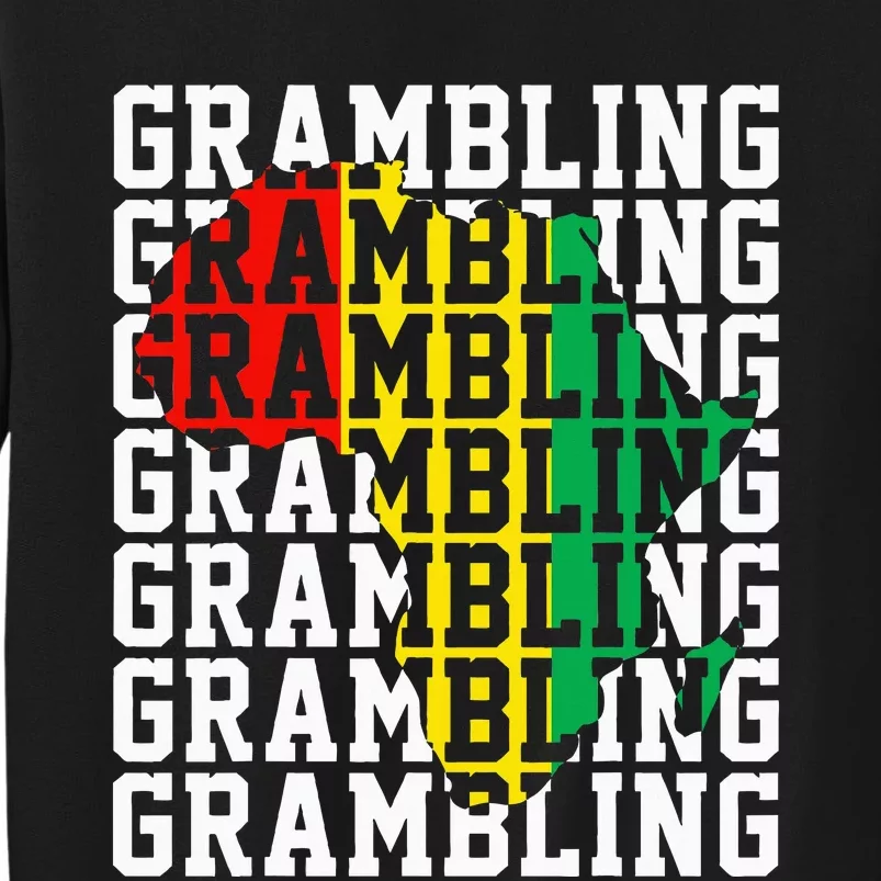 Grambling Hbcu With Africa Historical Black College Alumni Tall Sweatshirt