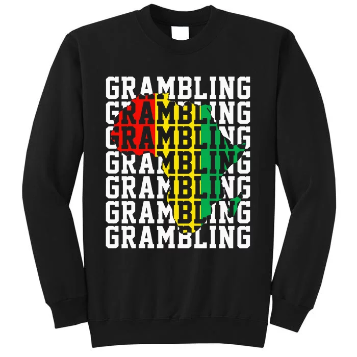 Grambling Hbcu With Africa Historical Black College Alumni Tall Sweatshirt