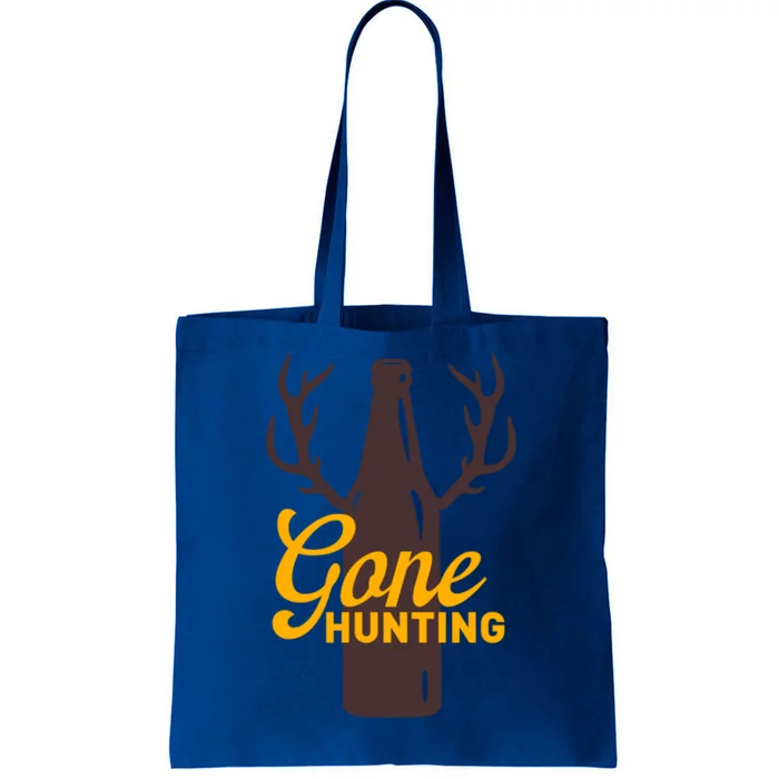 Gone Hunting With Beer Bottle With Deer Antlers Gift Tote Bag