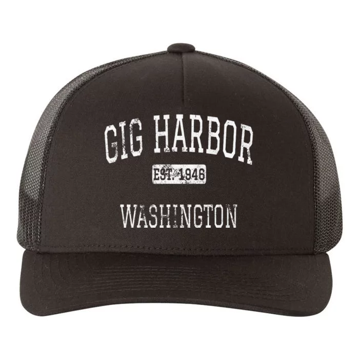 Gig Harbor Washington WA Vintage Yupoong Adult 5-Panel Trucker Hat