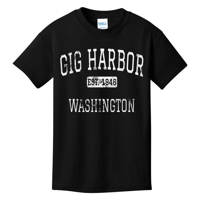 Gig Harbor Washington WA Vintage Kids T-Shirt