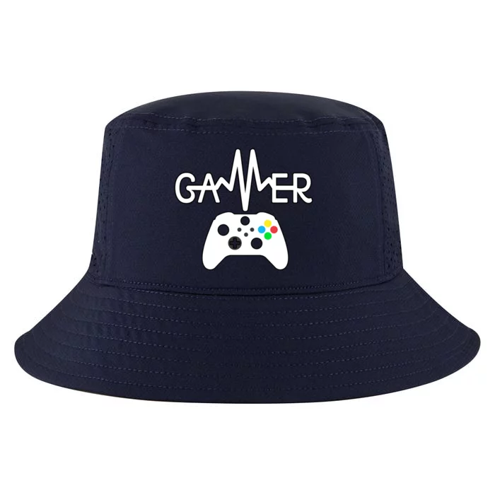 Gamer Heartbeat Xbox White Cool Comfort Performance Bucket Hat