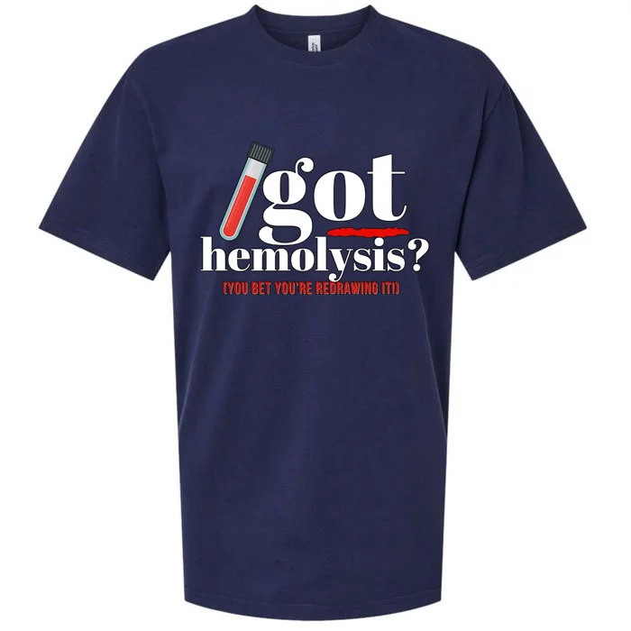 Got Hemolysis You Bet You're Redrawing It Funny Lab Week Phlebotomist Sueded Cloud Jersey T-Shirt