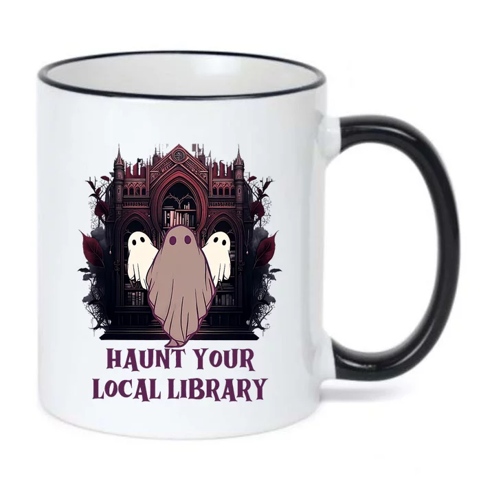 Ghost Haunt Your Local Library Halloween Black Color Changing Mug