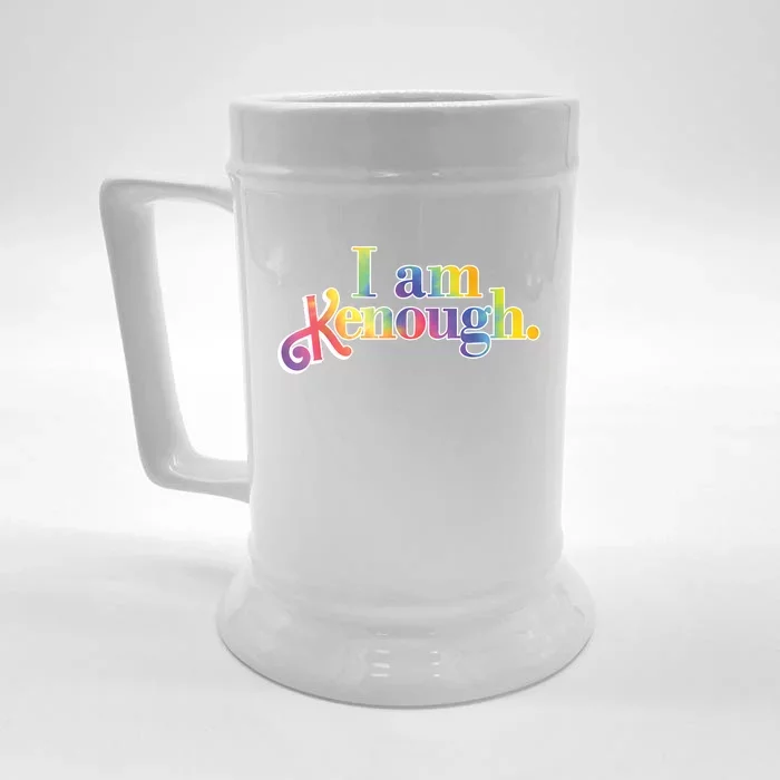 Groovy I Am Kenough TieDye For Men & Women Front & Back Beer Stein