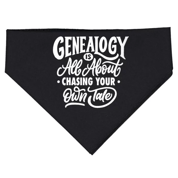 Genealogy Is All About Chasing Your Own Tale Humor Genealogy Gifts By The Ancest USA-Made Doggie Bandana