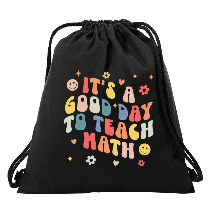 Groovy Its A Good Day To Teach Math Funny Math Teacher Gift Drawstring Bag