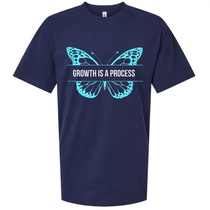 Growth is a process Butterfly Sueded Cloud Jersey T-Shirt