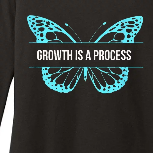 Growth is a process Butterfly Womens CVC Long Sleeve Shirt