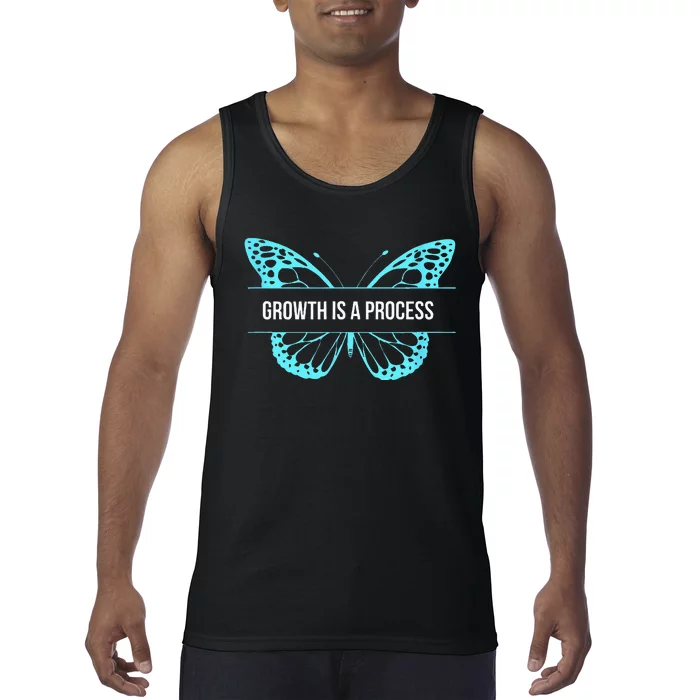 Growth is a process Butterfly Tank Top