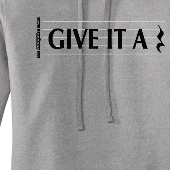 Give It A Rest Flute Player Flutist Flute Women's Pullover Hoodie