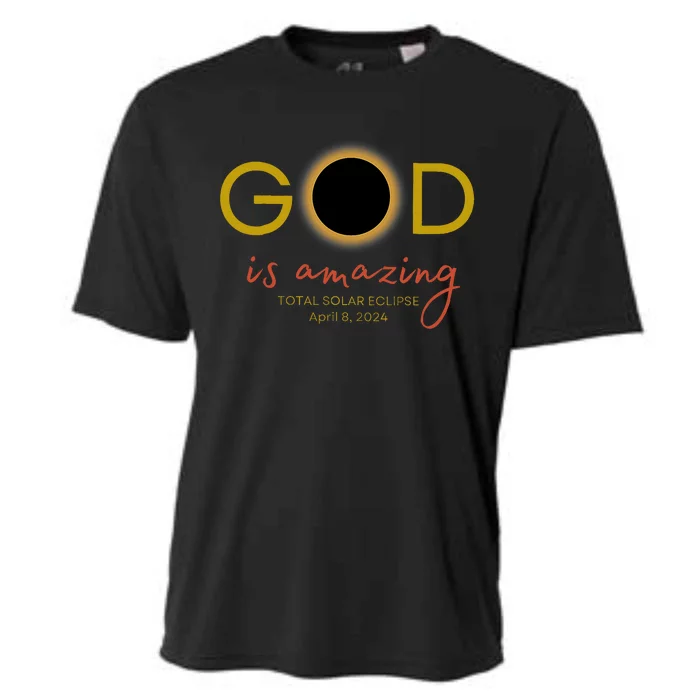 God Is Amazing Total Solar Eclipse April 8 2024 Cooling Performance Crew T-Shirt