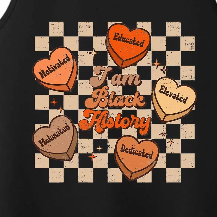 Groovy I Am Black History Month Melanin Black Pride Performance Tank