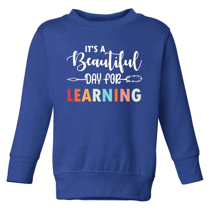 Graduation It's A Beautiful Day For Learning Gift Toddler Sweatshirt