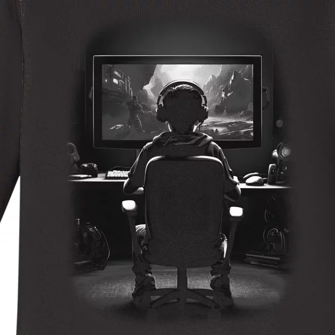 Gamer In Action Baby Long Sleeve Bodysuit