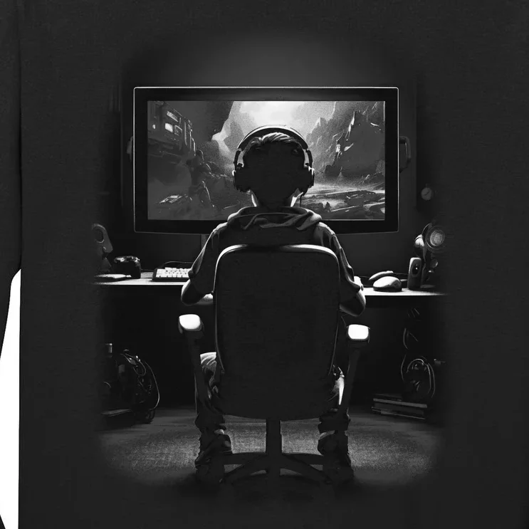 Gamer In Action Tall Long Sleeve T-Shirt