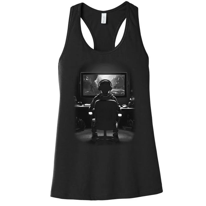 Gamer In Action Women's Racerback Tank