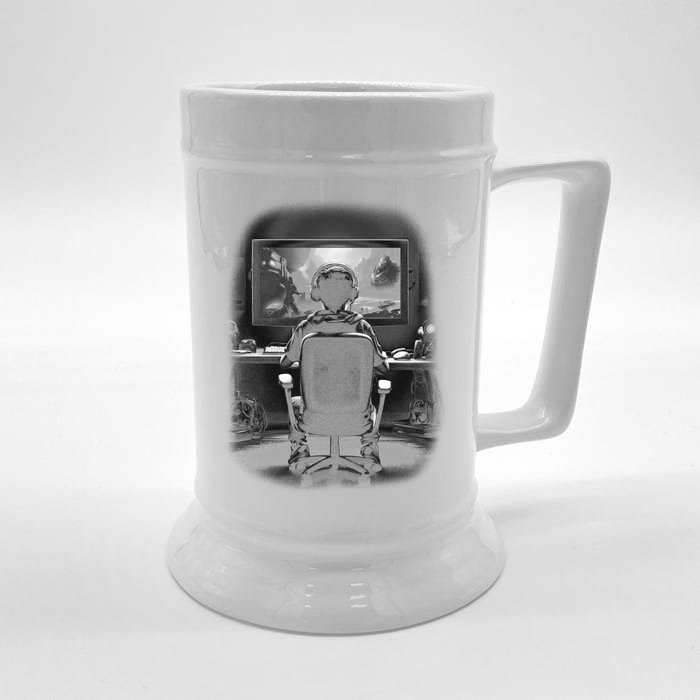 Gamer In Action Front & Back Beer Stein