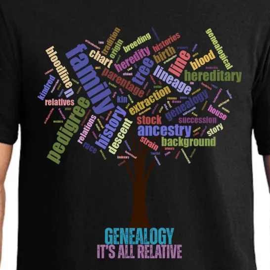 Genealogy Is All Relative Family Historian Gift Pajama Set