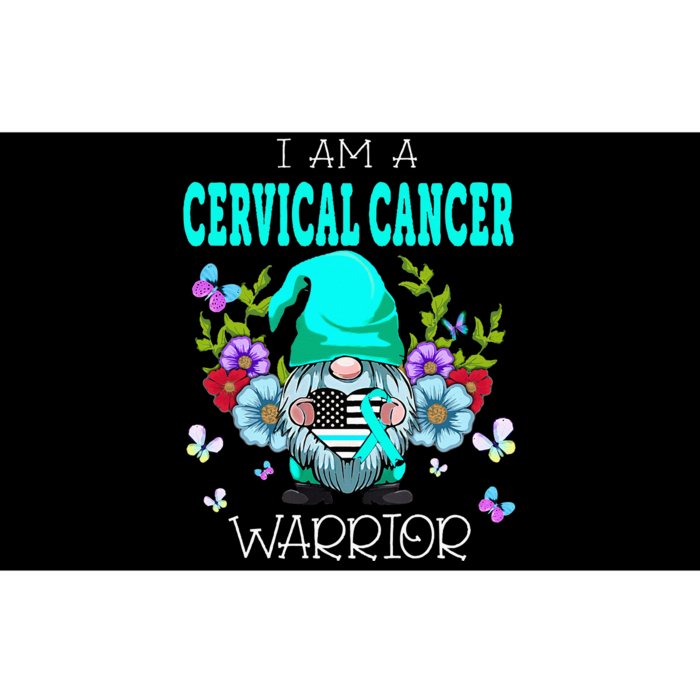 Gnome I Am A Cervical Cancer Warrior Bumper Sticker