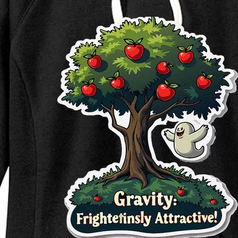 Gravity Is Attractive Physics Teachers Halloween Pun Women's Fleece Hoodie