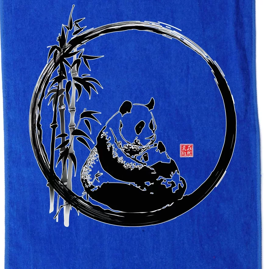 Giant Panda Bamboo Japanese Ink Painting Platinum Collection Golf Towel