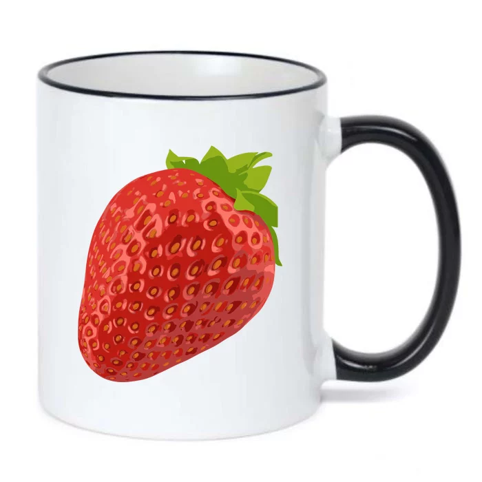 Giant Strawberry Black Color Changing Mug