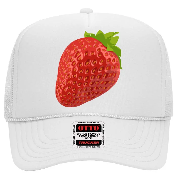 Giant Strawberry High Crown Mesh Trucker Hat