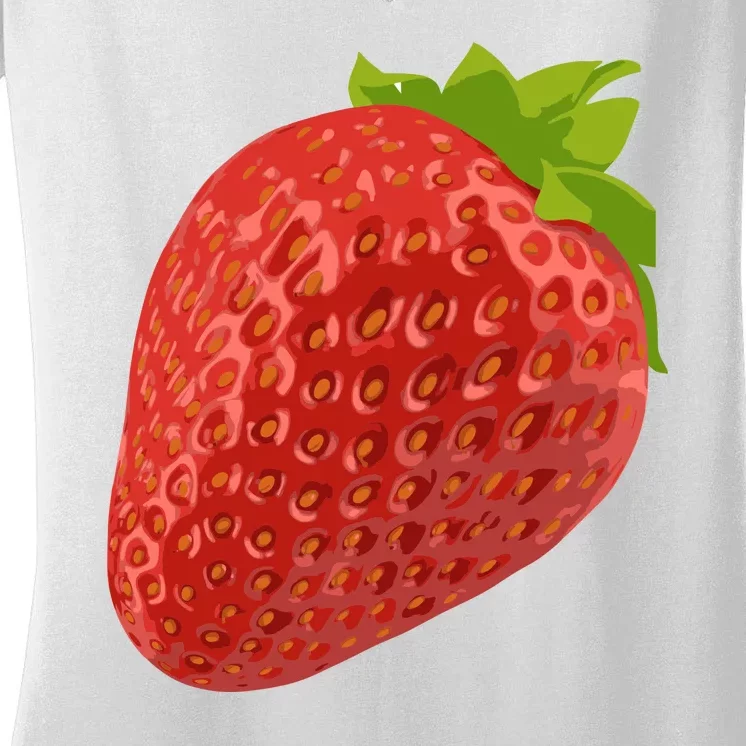 Giant Strawberry Women's V-Neck T-Shirt