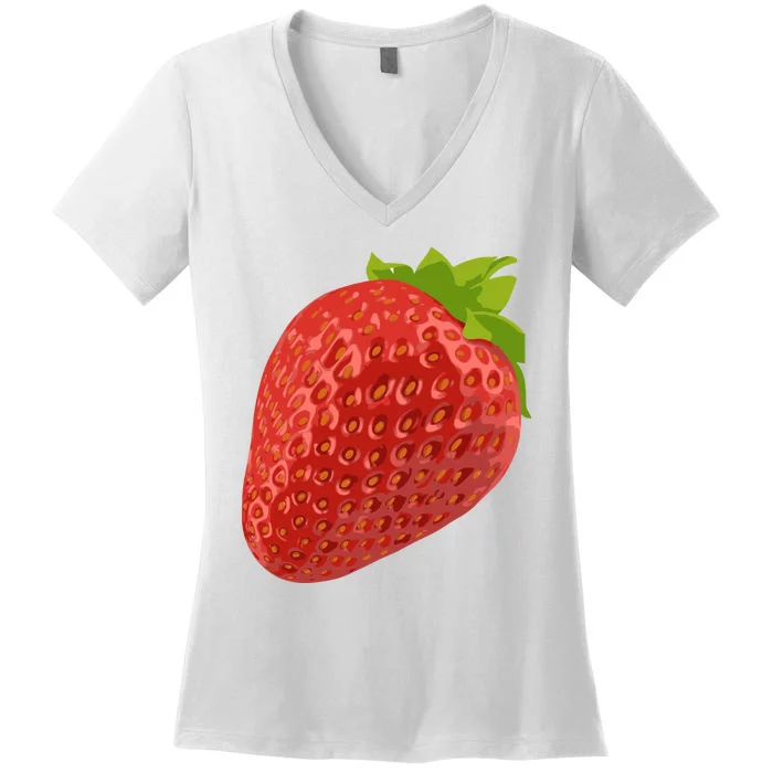 Giant Strawberry Women's V-Neck T-Shirt