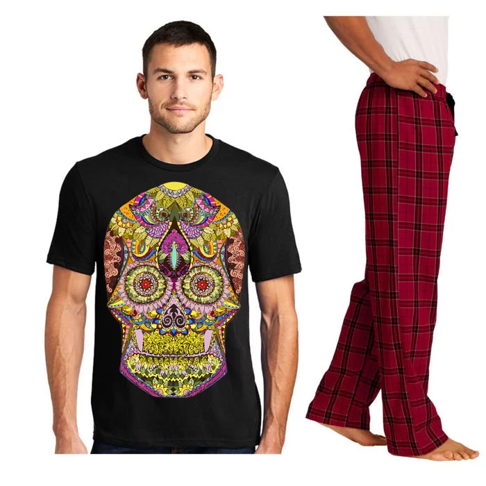 Giant Sugar Floral Sugar Skull Pajama Set