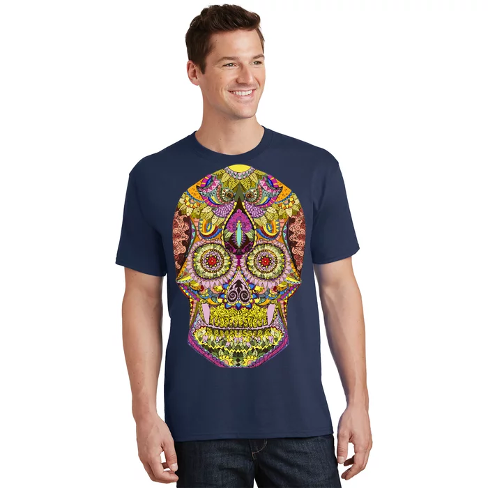 Teeshirtpalace Giant Sugar Floral Sugar Skull Women's T-Shirt