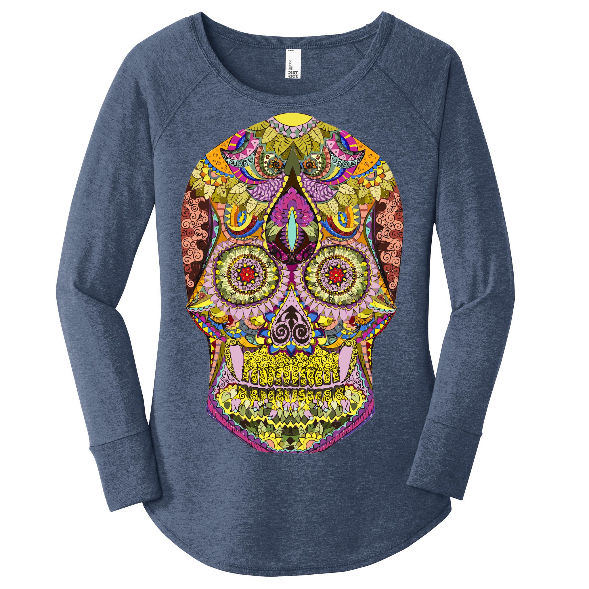 Teeshirtpalace Giant Sugar Floral Sugar Skull Women's T-Shirt