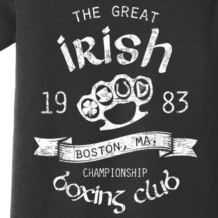 Great Irish Boston St Patricks Boxing Club Fighting Pub Gift Baby Bodysuit