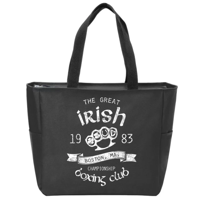 Great Irish Boston St Patricks Boxing Club Fighting Pub Gift Zip Tote Bag