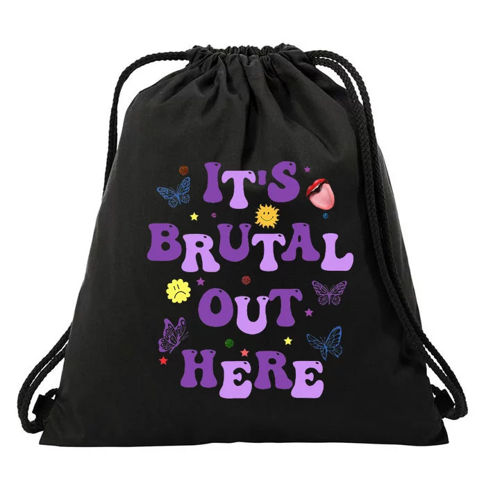 God ItS Brutal Out Here Music Lover Drawstring Bag